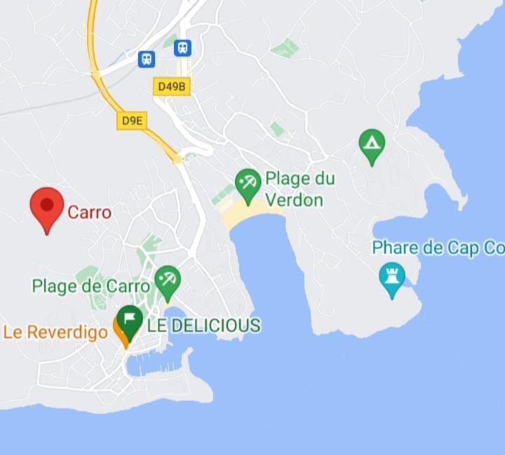 Bel Appartement Avec Terrasse - Plage De Carro A Pied Martigues Eksteriør bilde
